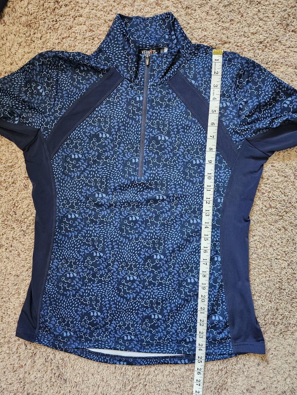 Kerrits 1/4 Quarter Zip Tech Top Long Sleeve Blue Women's Size Medium NWOT - Picture 9 of 10